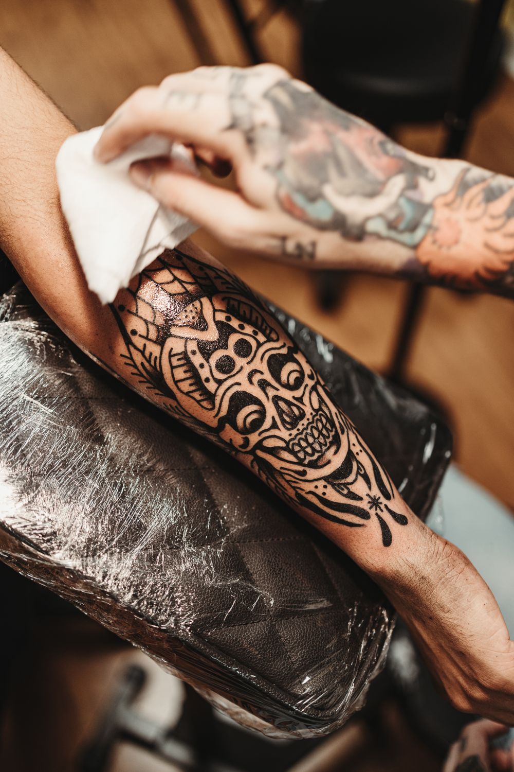 Diseño de tatuaje en proceso